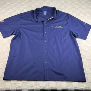 Vintage St. Louis Rams Reebok NFL Onfield Button‎ Up Shirt 2XL Extra Large Mens